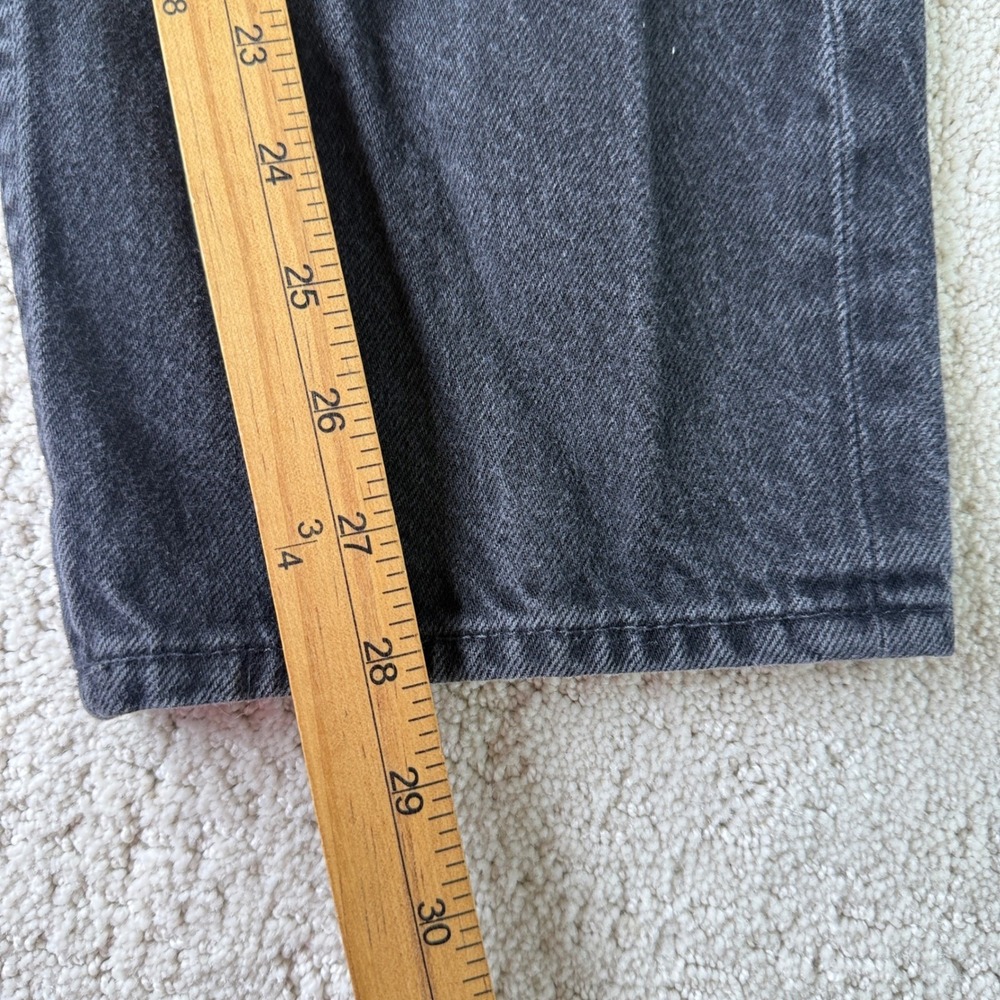 Mother Snacks Jeans Womens 28 Black HW Double Stack Hover Straight Leg - Picture 13 of 16